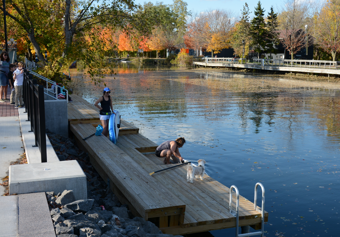Kayak Dock, Fairport Bicentennial Canal Gateway